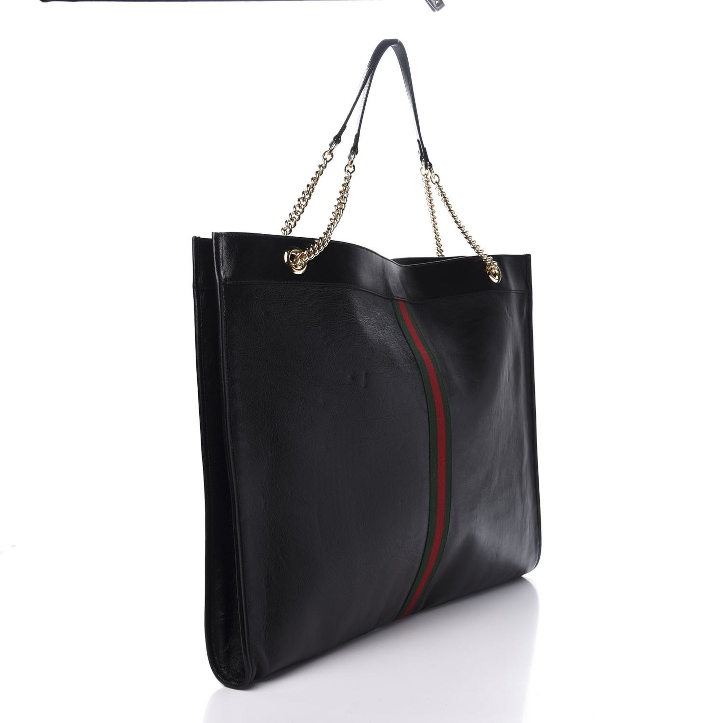 Calfskin Maxi Rajah Chain Tote Black