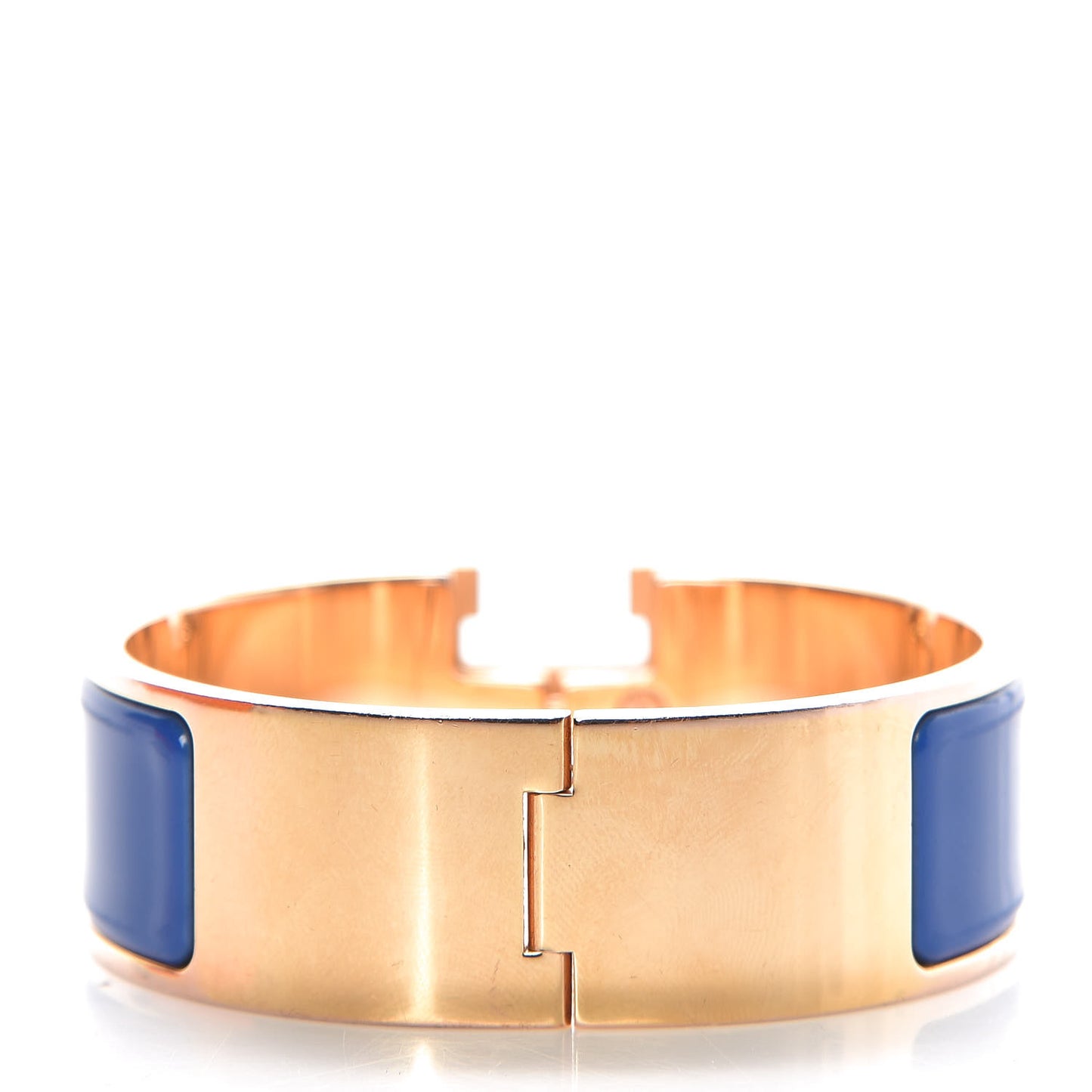 Enamel Wide Clic Clac H Bracelet GM Bleu Electrique