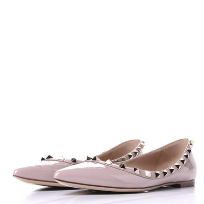 Valentino Garavani Patent Rockstud Ballerina Flats 37 Pink 3 of 10