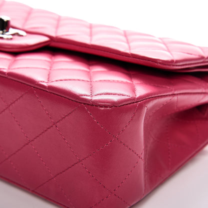 Chanel Lambskin Quilted Medium Double Flap Dark Pink 9 of 12