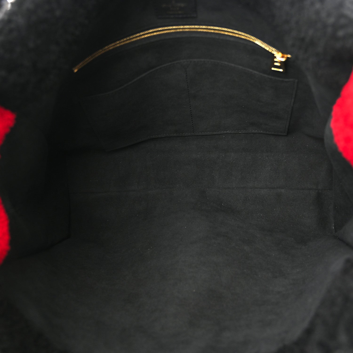 Louis Vuitton Shearling Monogram Giant Teddy Onthego GM Black Red 5 of 10