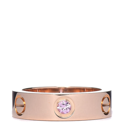 Cartier 18K Pink Gold Pink Sapphire 5.5mm LOVE Ring 52 6 1 of 6