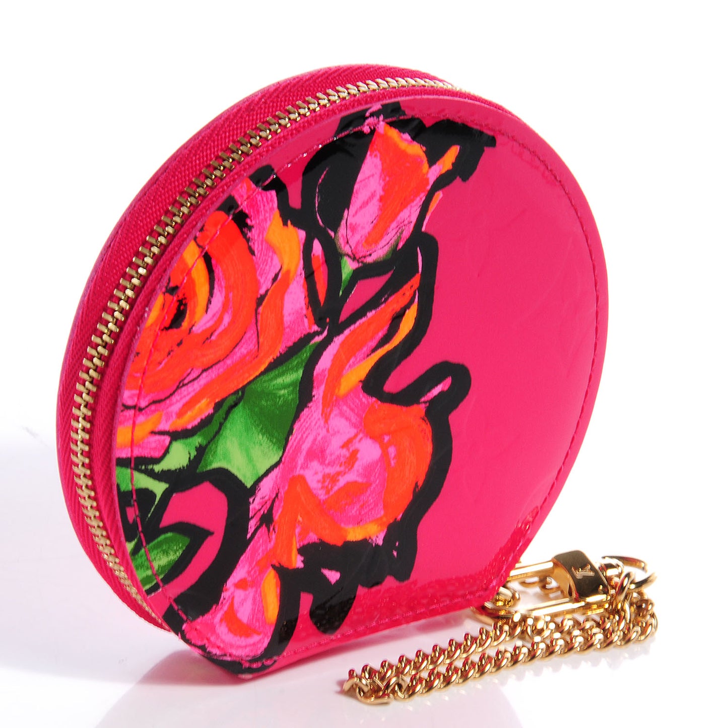 Vernis Roses Chapeau Coin Purse Rose Pop