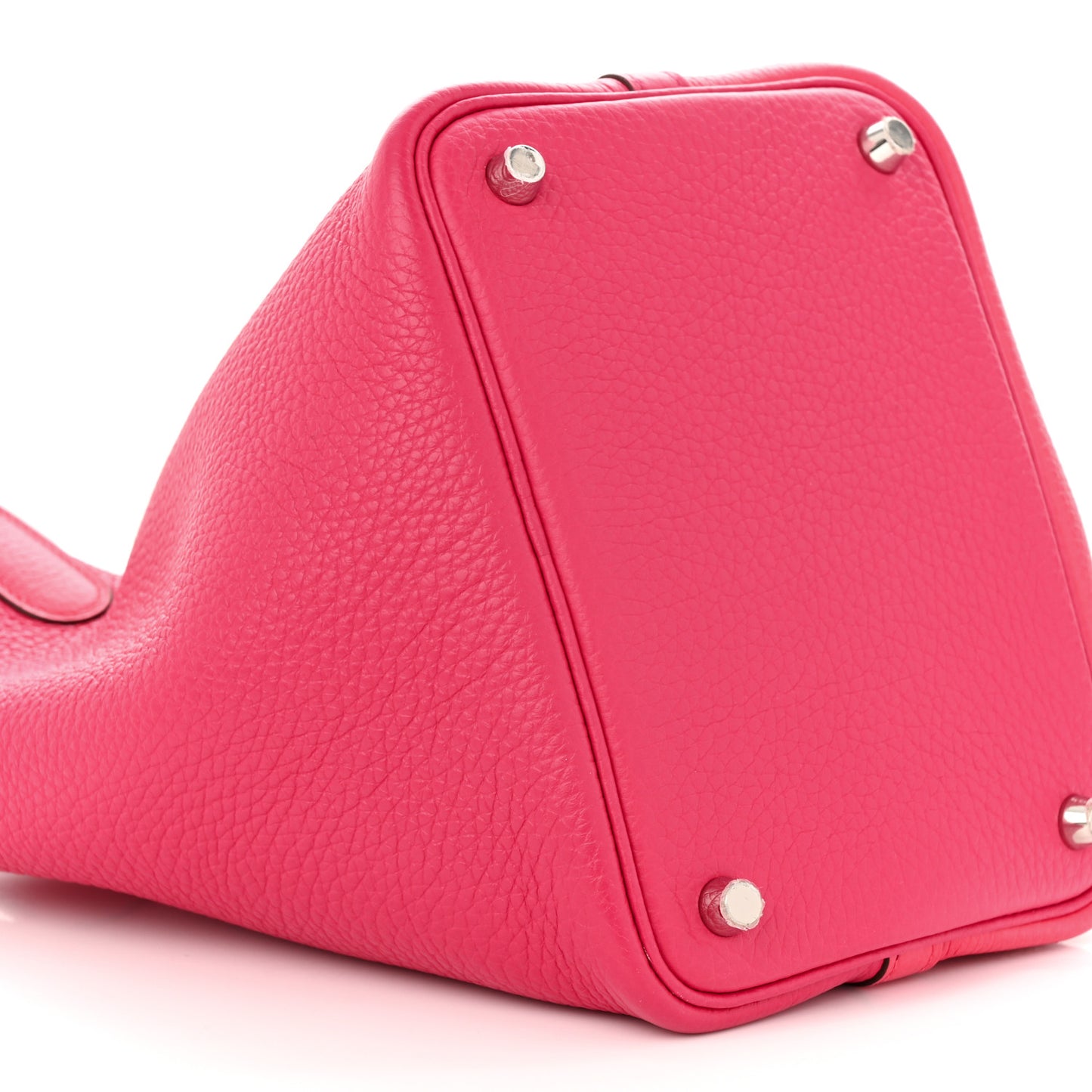 Taurillon Clemence Tri-Color Picotin Lock 18 PM Rose Extreme