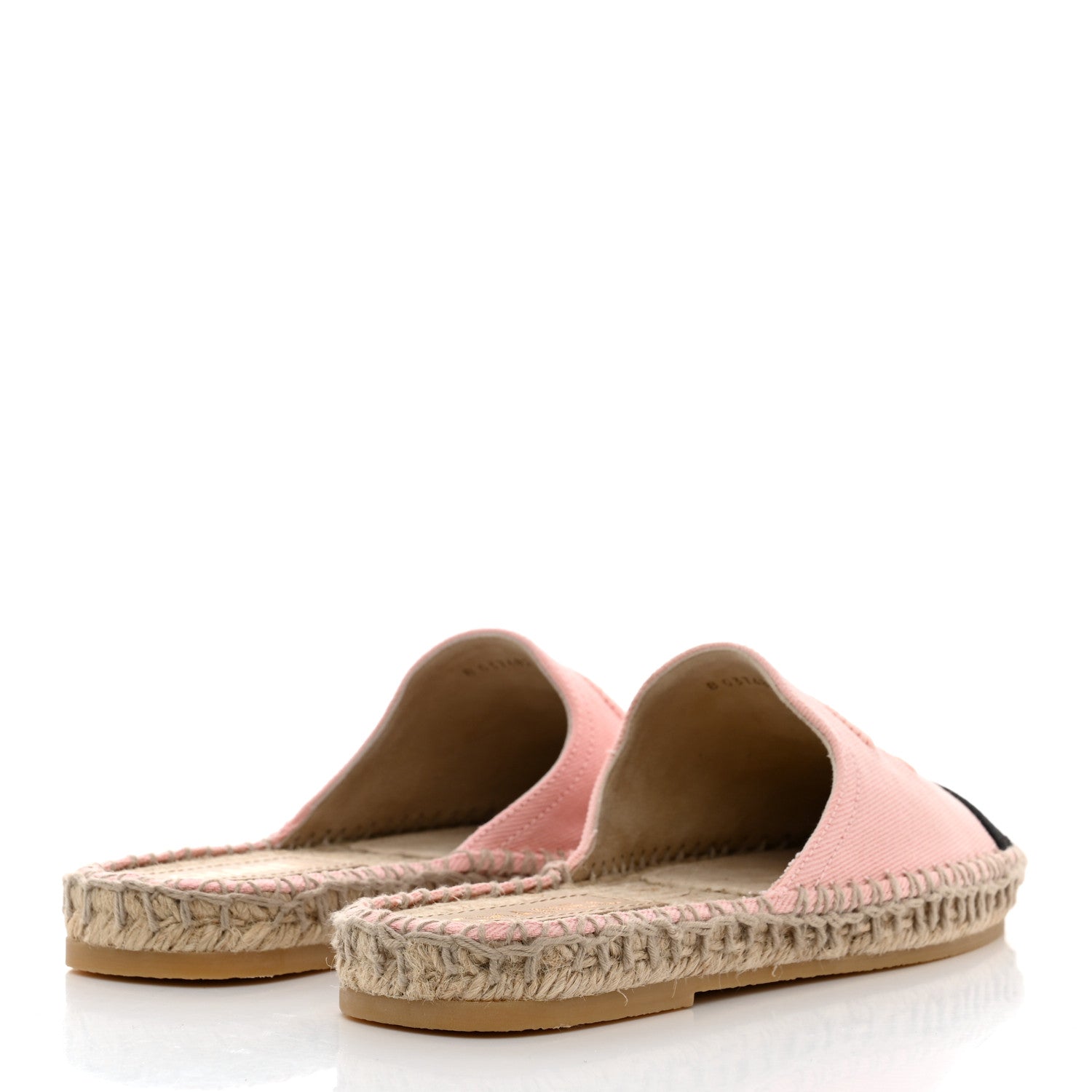 Chanel Denim CC Espadrille Mules 35 Pink Black 4 of 10