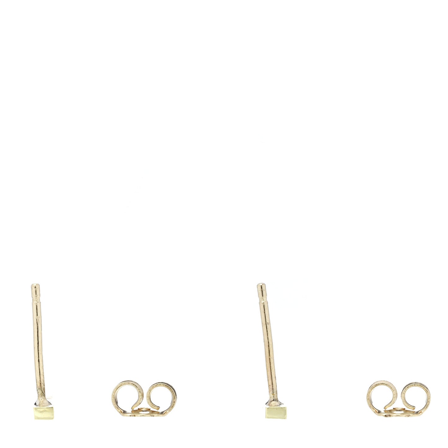 18K Yellow Gold Bar Stud Earrings