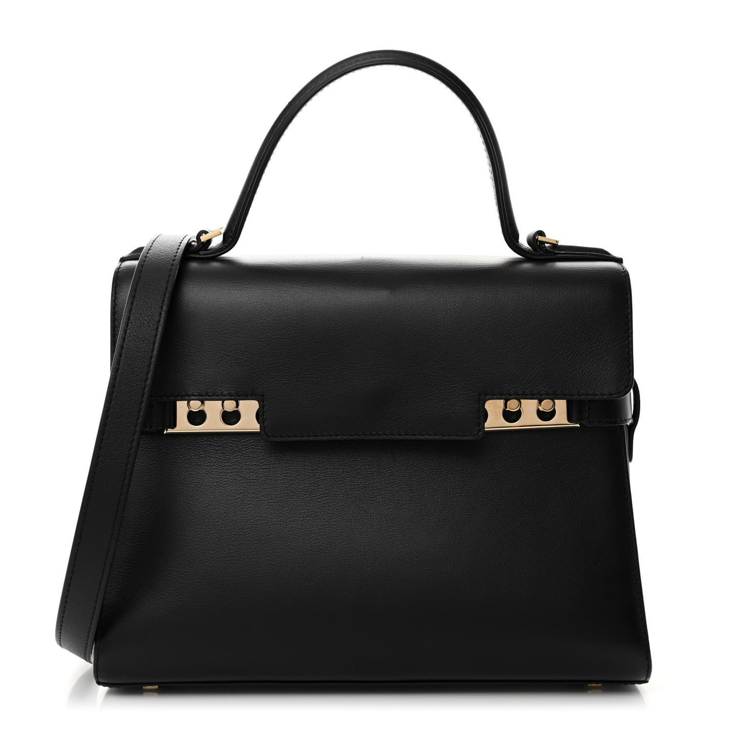 Calfskin MM Tempete Satchel Black