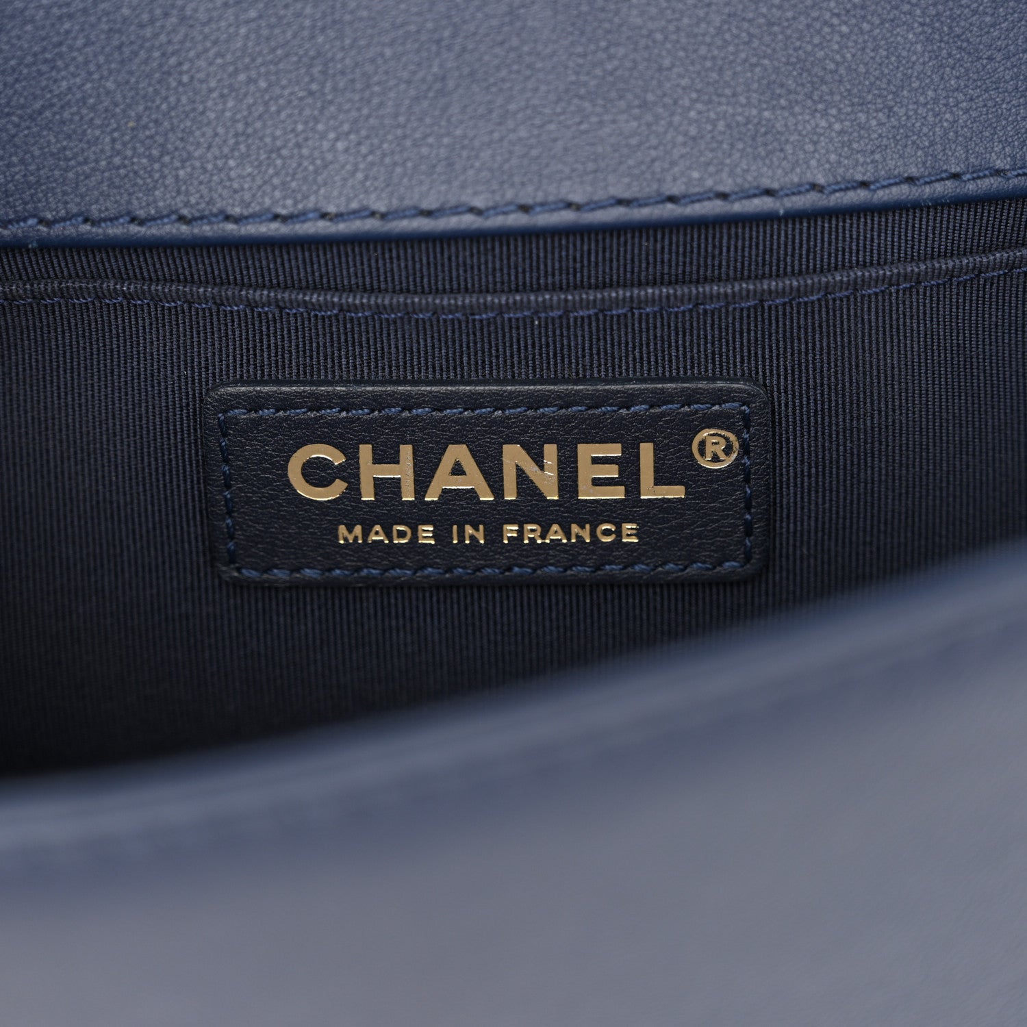 Chanel Calfskin Chevron Quilted Braided Small Boy Flap White Navy 6 of 14