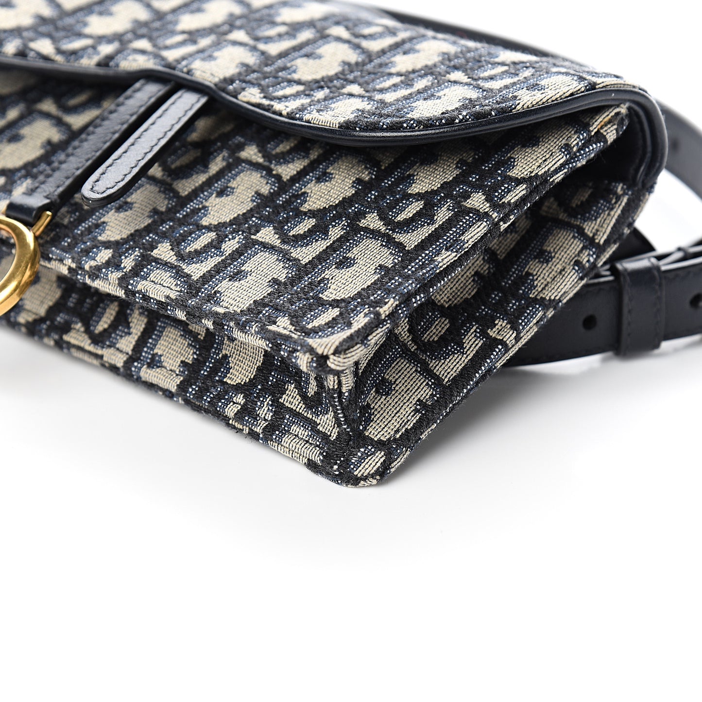 Oblique Saddle Belt Bag Blue