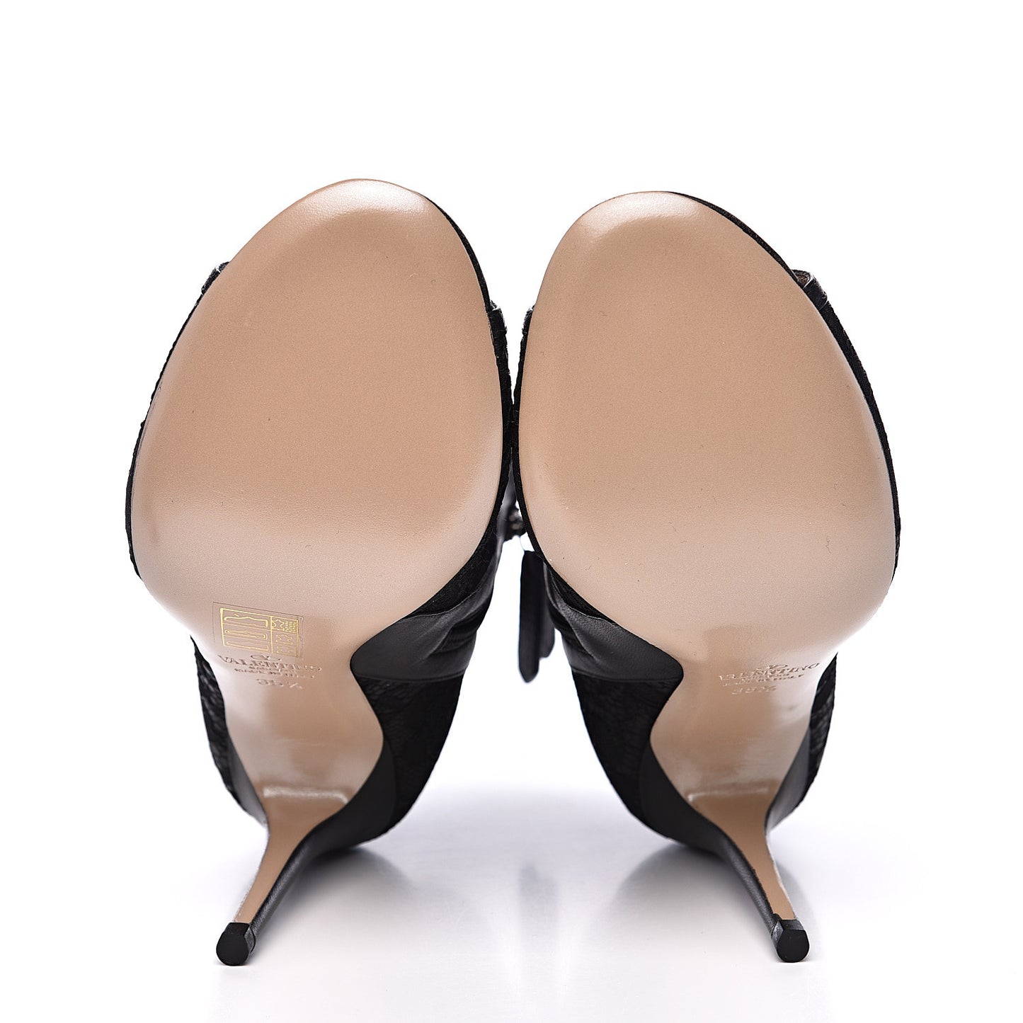 Lace Peep Toe Booties 35.5 Black