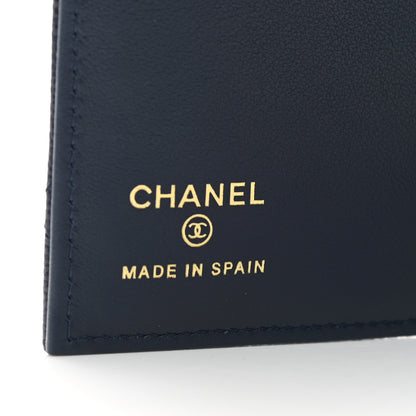 Chanel Caviar Quilted Passport Holder Navy Blue 6 of 7