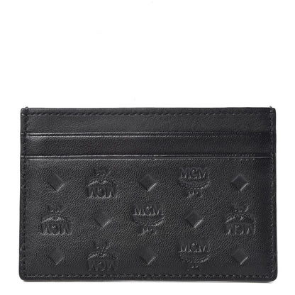MCM Calfskin Calfskin Ottomar Monogram Card Case Black 1 of 6