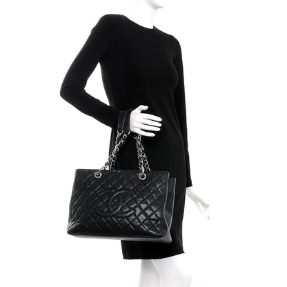 Chanel Caviar Quilted Grand Shopping Tote GST Black 2 of 9