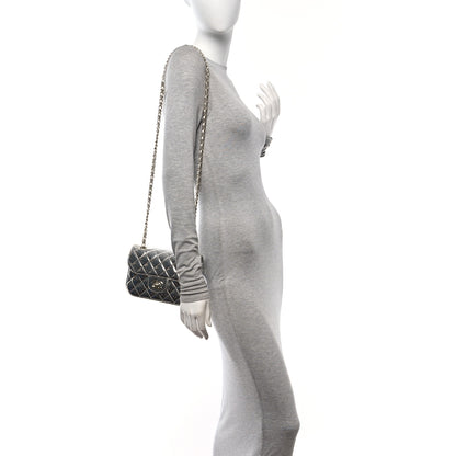 Chanel Mirror Calfskin Metallic Calfskin Quilted Hollywood Boulevard Mini Flap With Star Coin Purse Silver 2 of 11