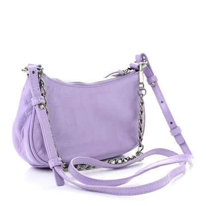 Balenciaga Agneau Arena Le Cagole Mini Purse With Chain Lilac 3 of 11