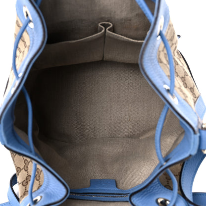 Gucci GG Monogram Calfskin Bucket Bag Blue 6 of 22