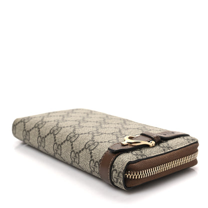Gucci GG Supreme Monogram Nice Zip Around Wallet Maple Brown 8 of 8