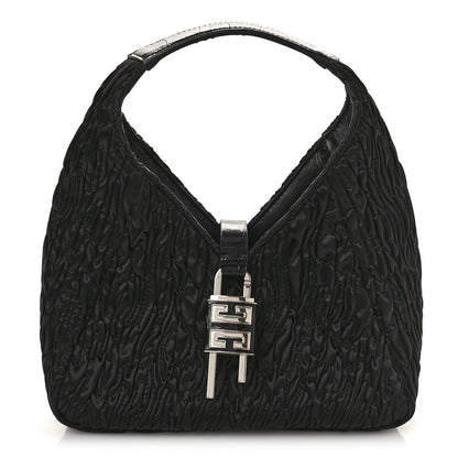Givenchy Ruched Satin Mini G-Lock Hobo Black 1 of 8
