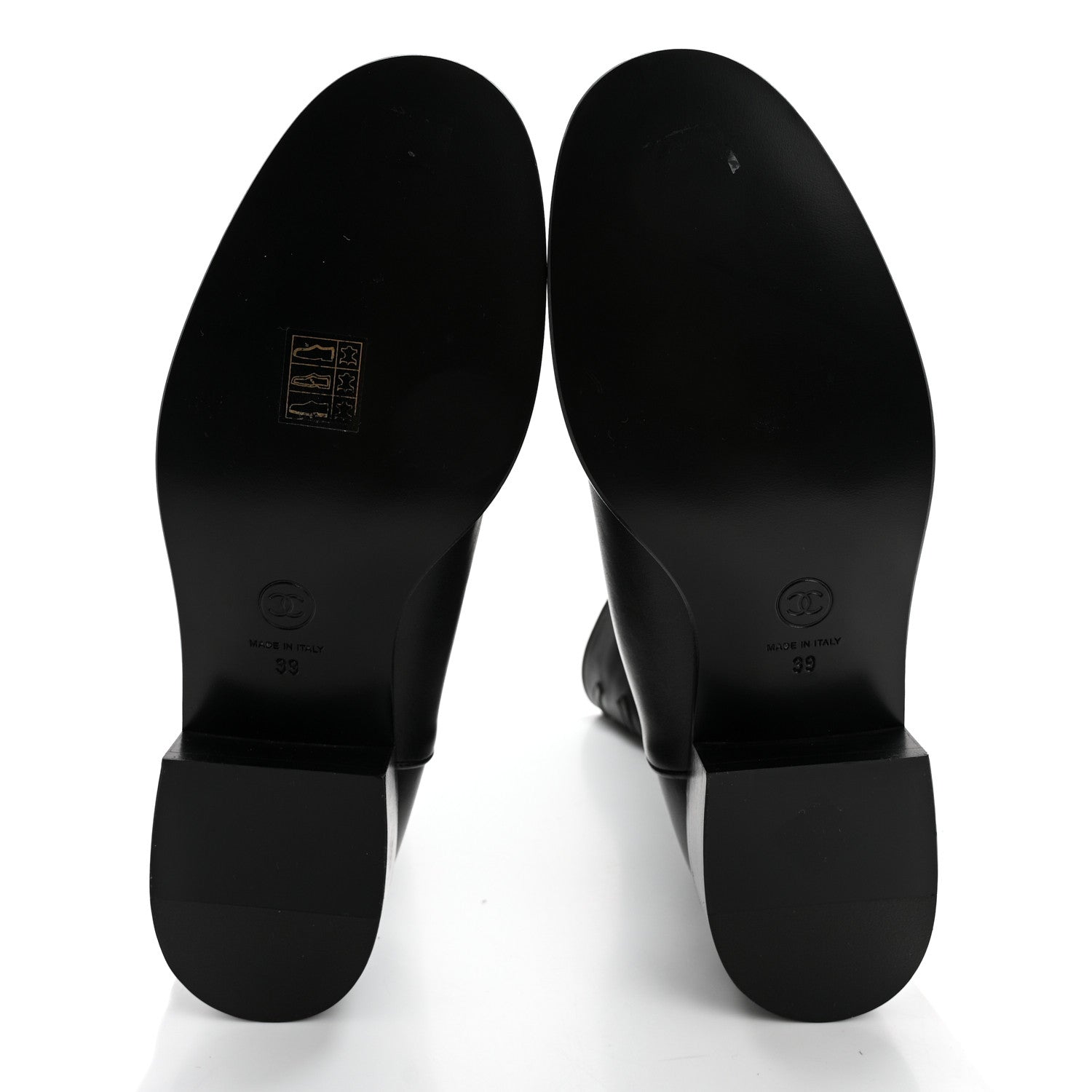 Chanel Calfskin Ascot CC Boots 39 Black 5 of 10