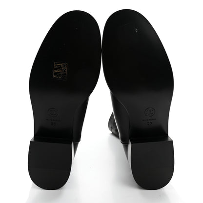 Chanel Calfskin Ascot CC Boots 39 Black 5 of 10