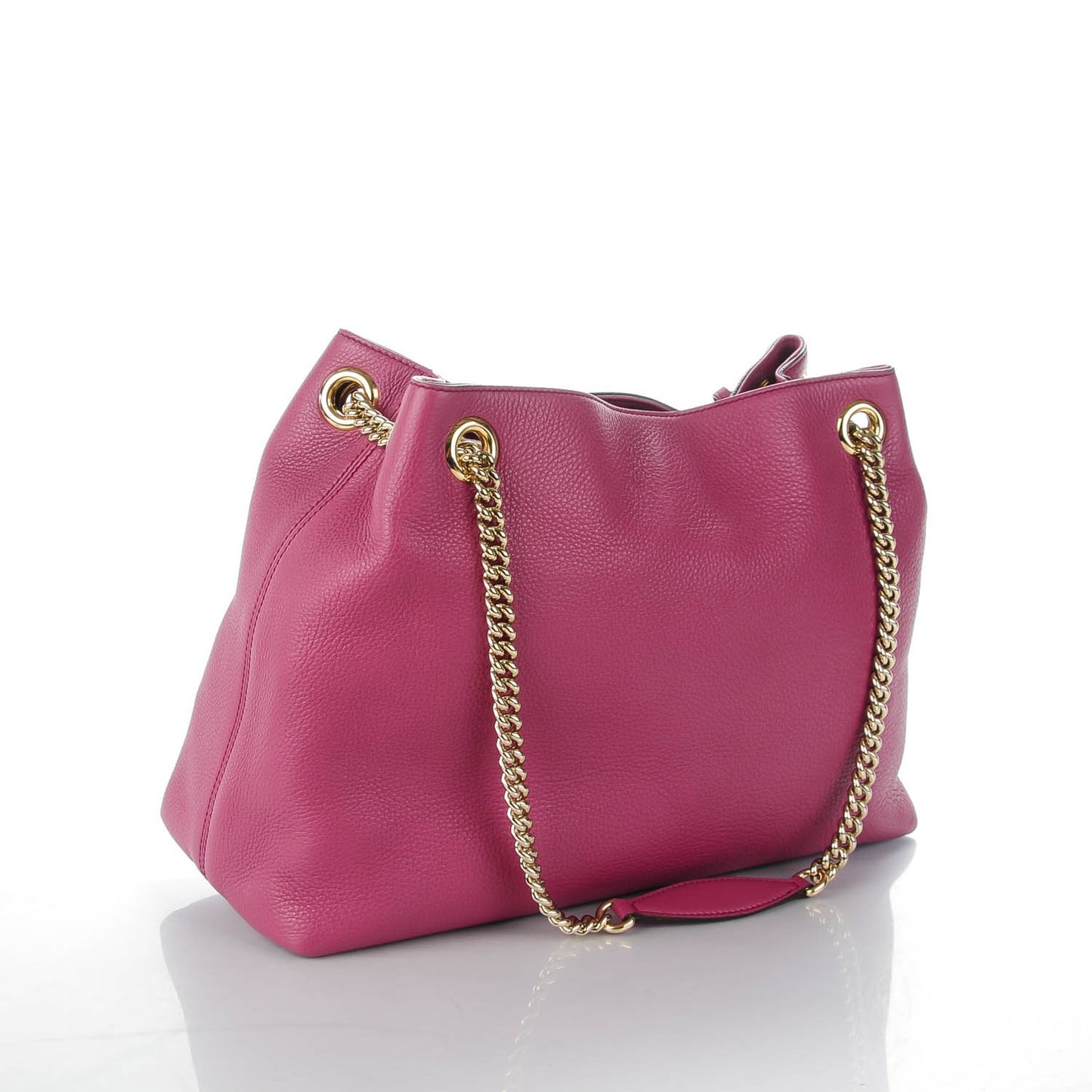 Pebbled Calfskin Medium Soho Chain Shoulder Bag Peonia Flower