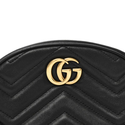 Gucci Calfskin Matelasse GG Marmont Belt Bag 95 38 Black 8 of 10