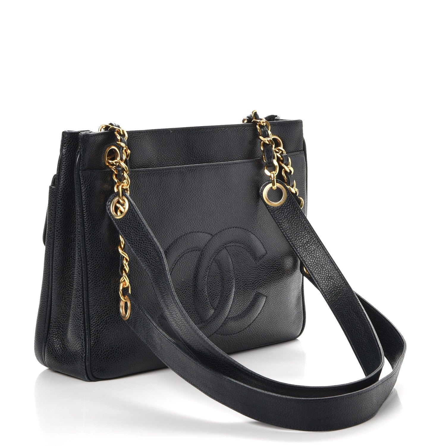 Chanel Caviar Flap Shoulder Bag Navy Blue 3 of 9