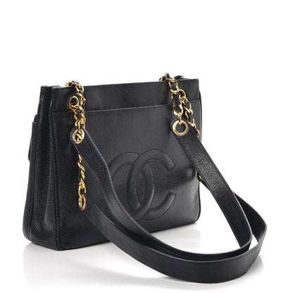 Chanel Caviar Flap Shoulder Bag Navy Blue 3 of 9