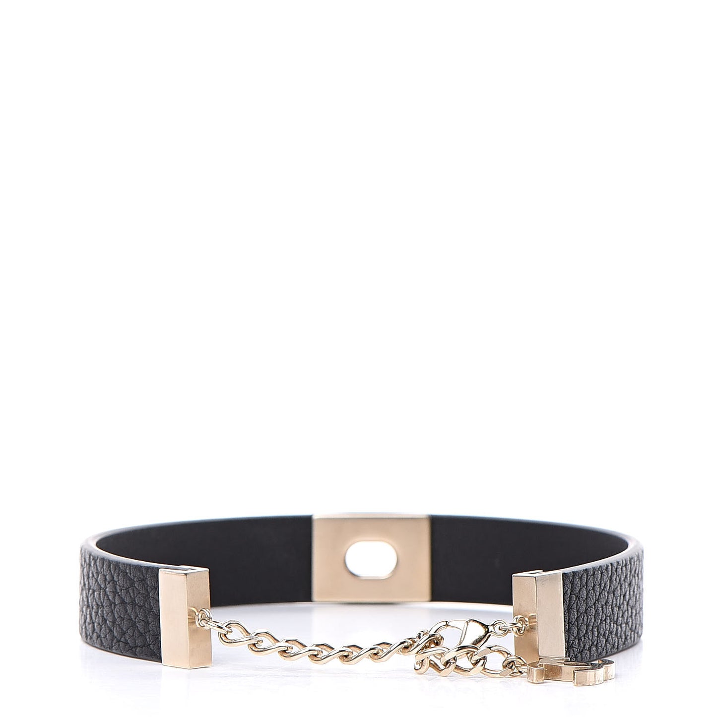 Calfskin CC Choker Black Gold