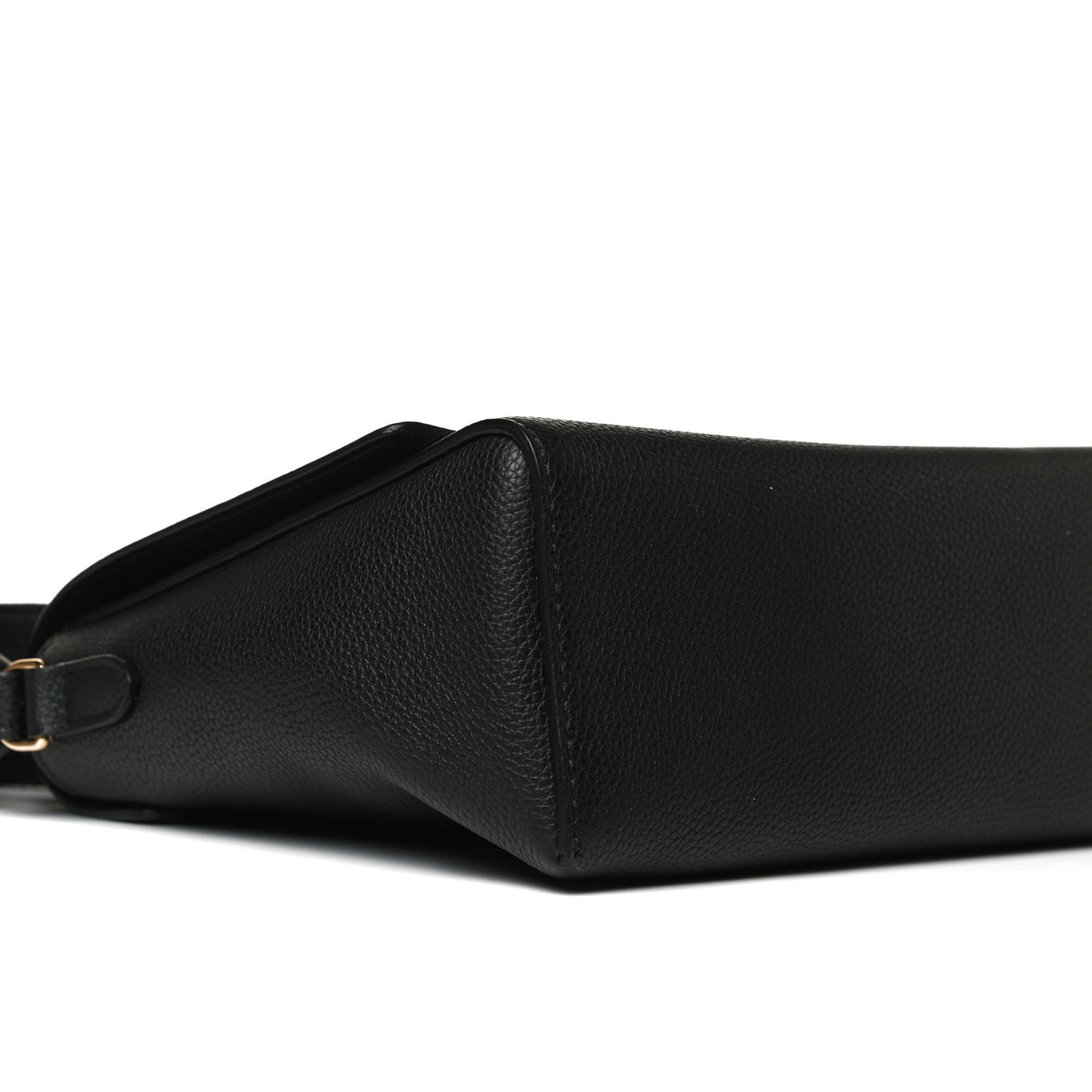 Grainy Calfskin Vintage Check Note Crossbody Bag Black