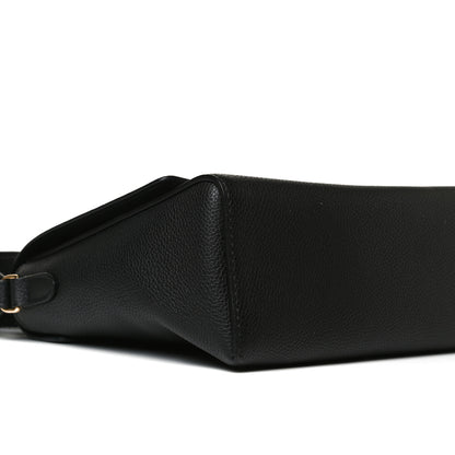 Burberry Grainy Calfskin Vintage Check Note Crossbody Bag Black 9 of 10