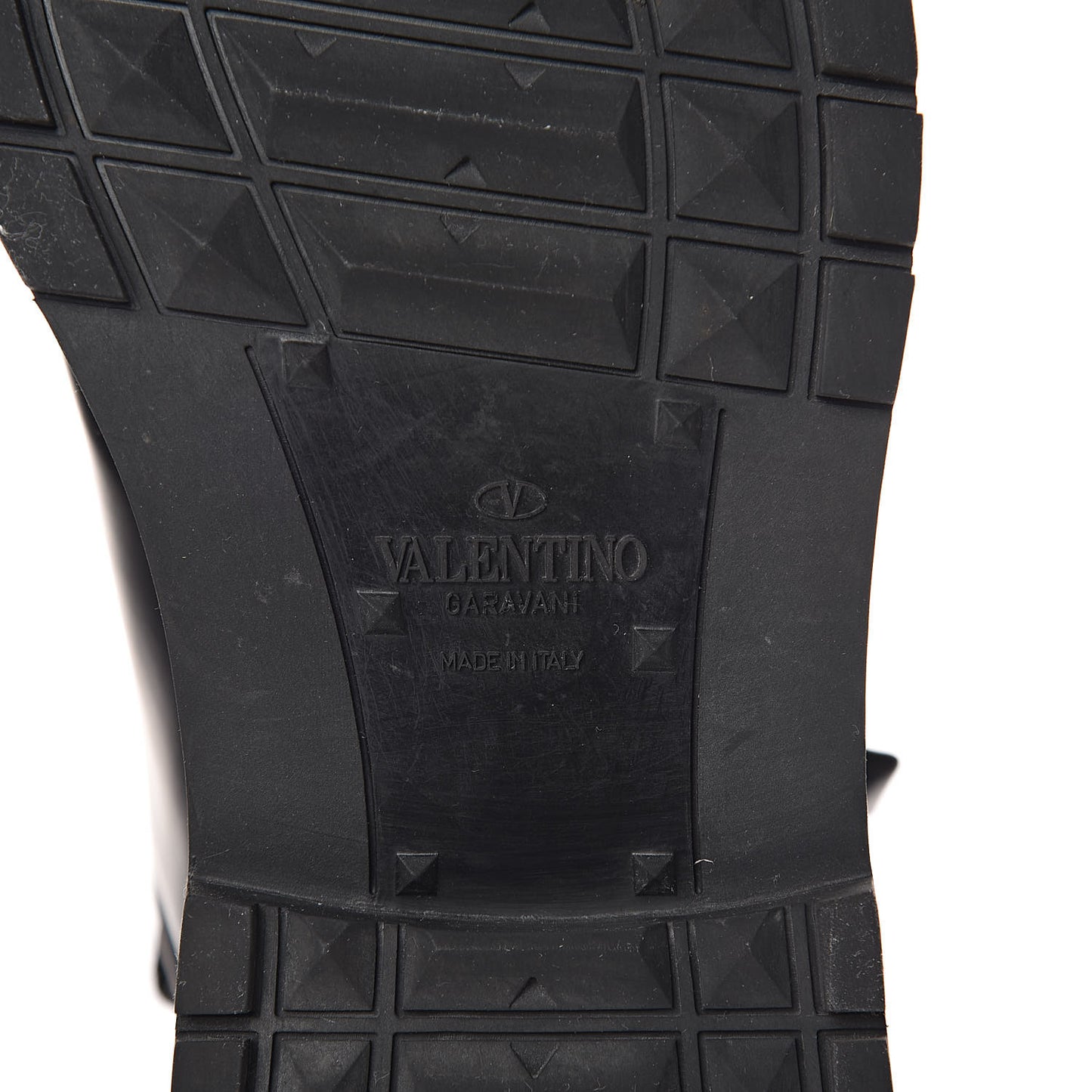 Calfskin Mens Rockstud VLTN Lace Up Boots 42 Black