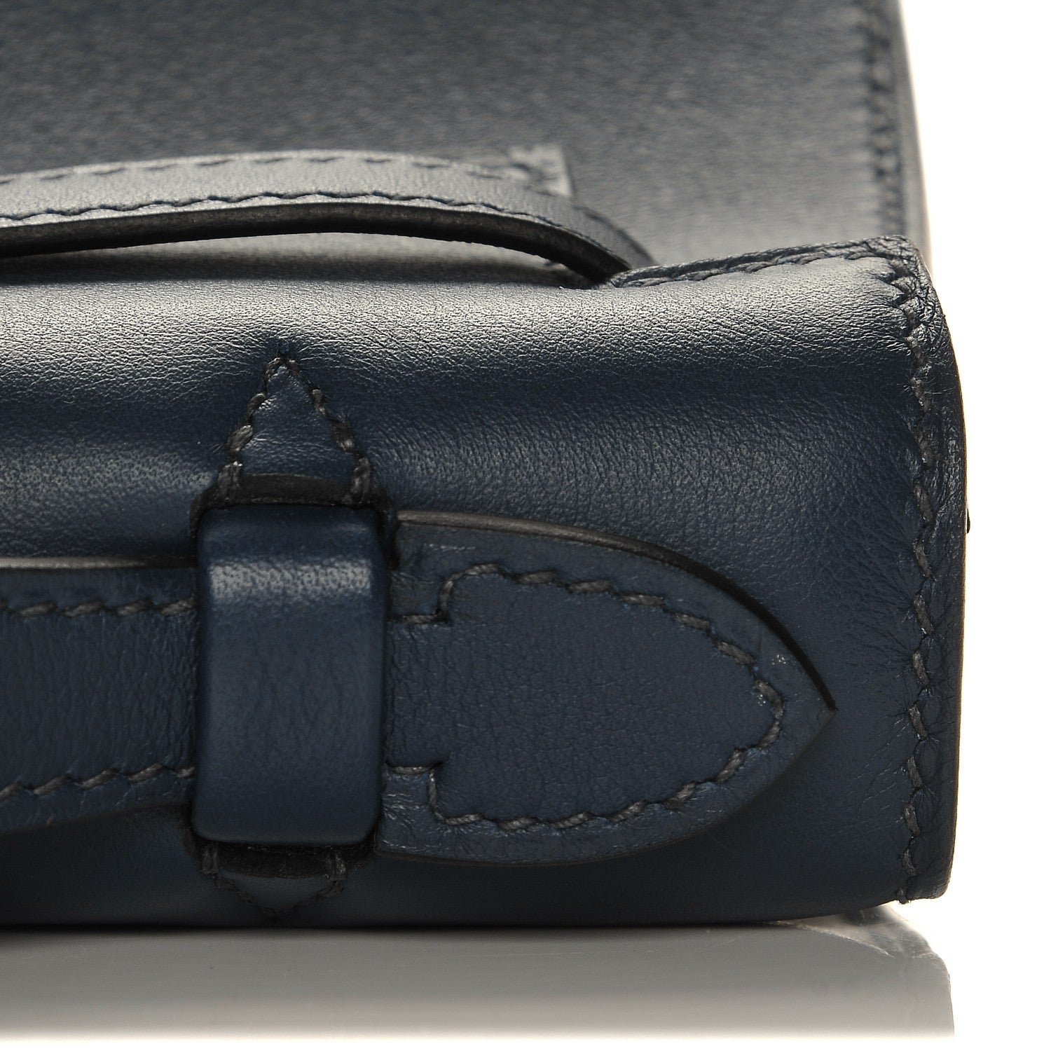 Hermes Swift Kelly Pochette Clutch Bleu de Prusse 19 of 19