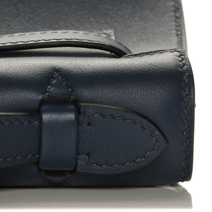 Hermes Swift Kelly Pochette Clutch Bleu de Prusse 19 of 19