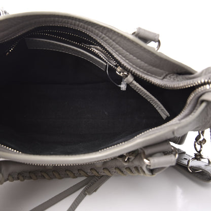 Balenciaga Matte Goatskin Rubber Covered Classic Hardware Mini City Gris Glace 6 of 14