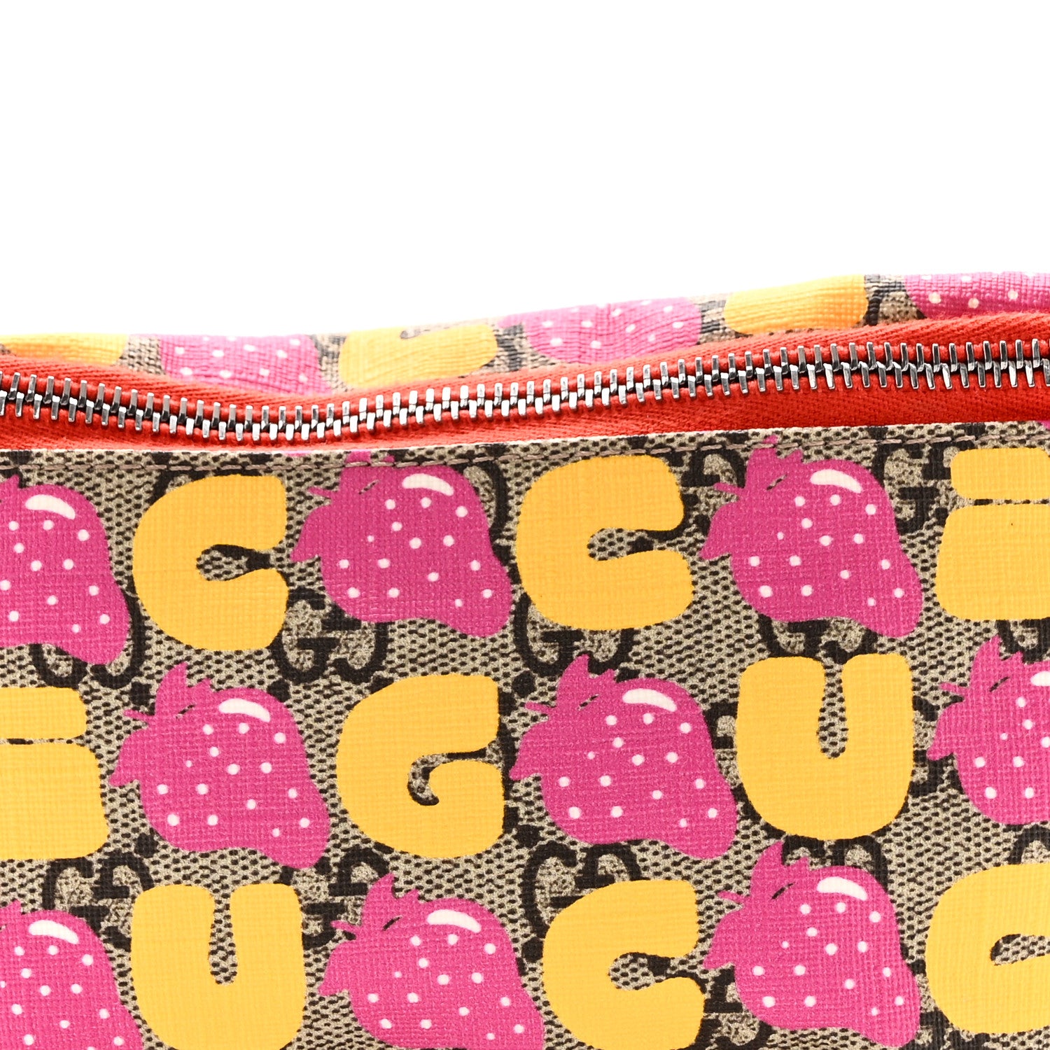 Gucci GG Supreme Monogram Childrens Strawberry Print Belt Bag Multicolor 8 of 10