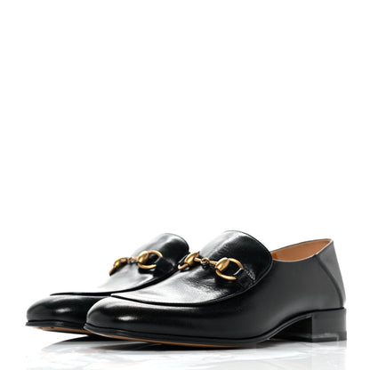 Gucci Goatskin Womens Horsebit Mid-Heel Loafers 38.5 Black 3 of 10