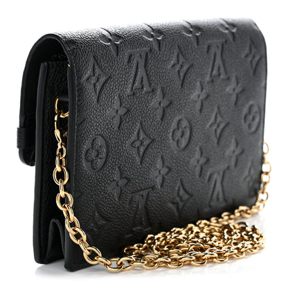 Louis Vuitton Empreinte Vavin Chain Wallet Black 3 of 9