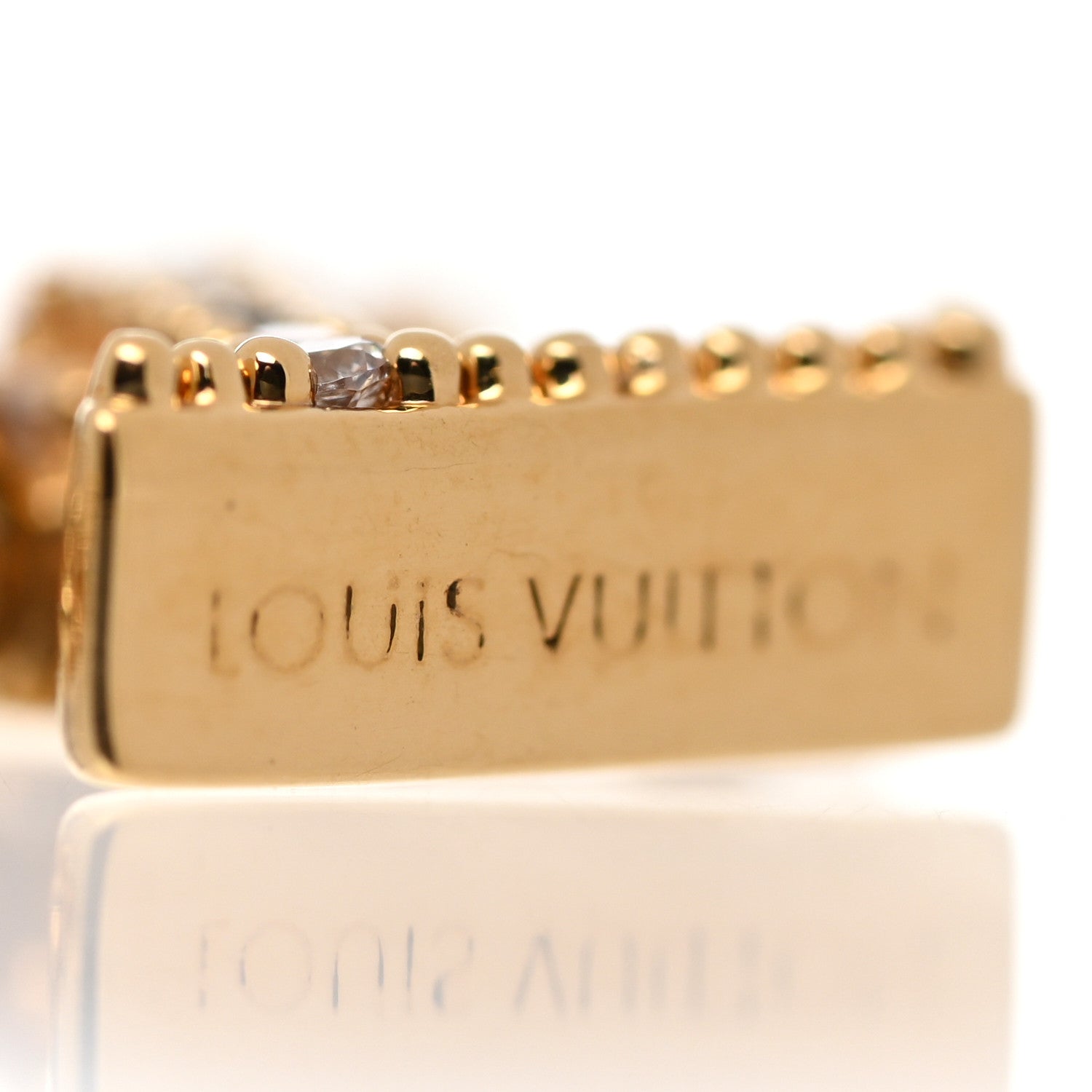 Louis Vuitton Metal Crystal LV Iconic Bracelet Gold 4 of 6