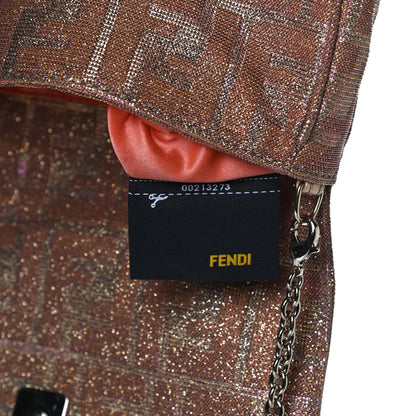 Fendi Metallic Lurex Zucca Mia Pochette Arancio 11 of 17