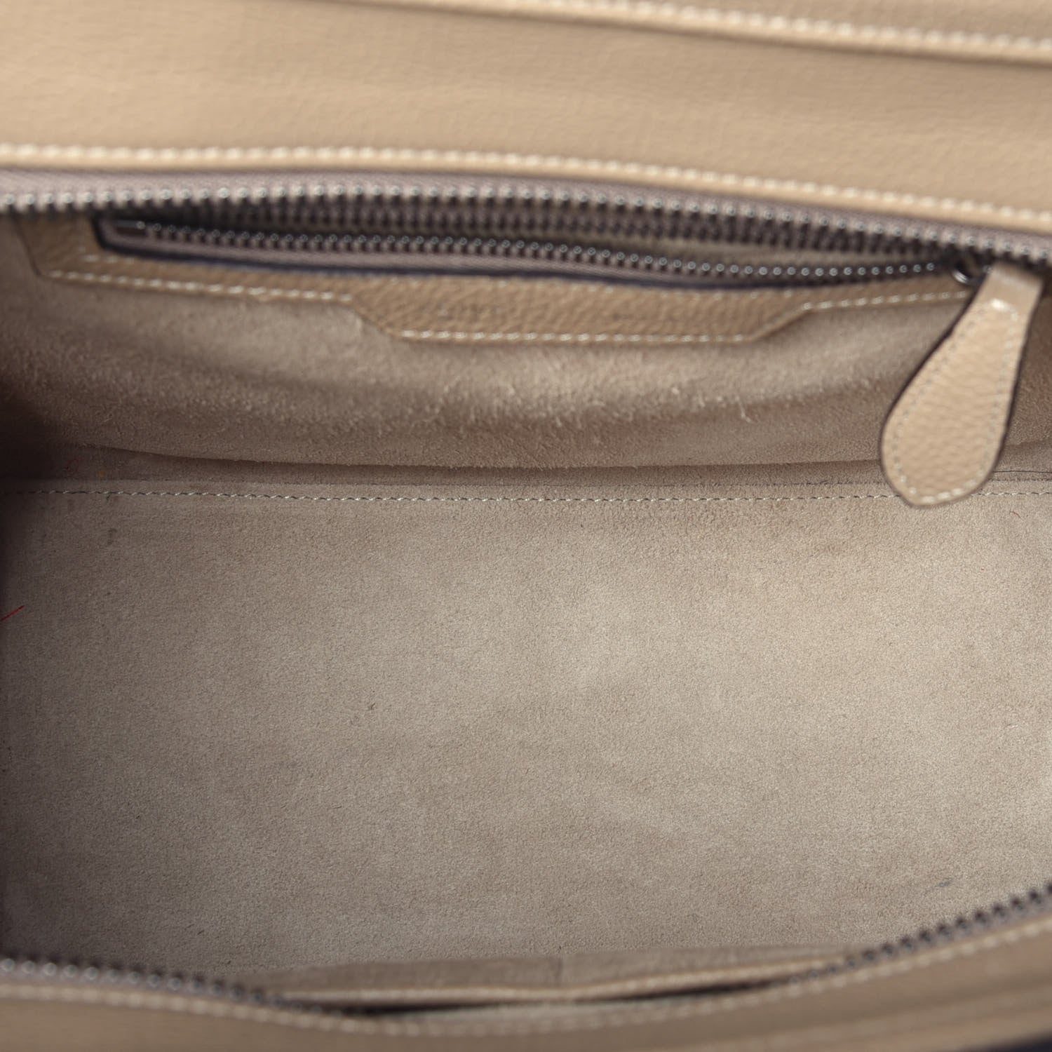 Celine Drummed Calfskin Micro Luggage Dune 5 of 8