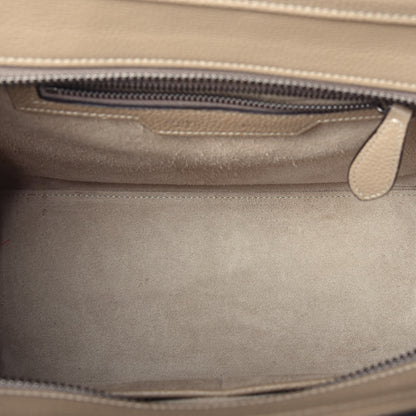 Celine Drummed Calfskin Micro Luggage Dune 5 of 8