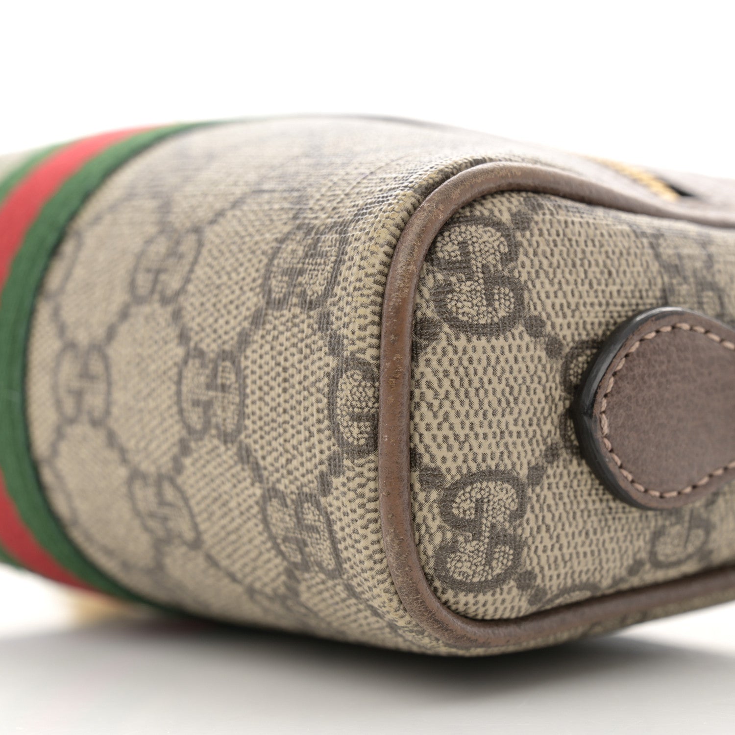 Gucci GG Supreme Monogram Web Mini Ophidia Shoulder Bag Brown 13 of 19