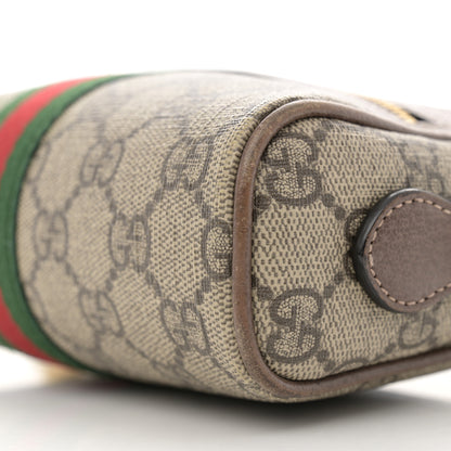 Gucci GG Supreme Monogram Web Mini Ophidia Shoulder Bag Brown 13 of 19