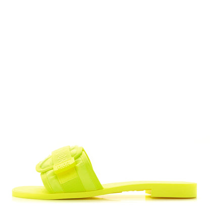 Christian Dior Technical Stretch Fabric Camouflage Dio(r)evolution Slide Sandals 38 Yellow Fluo 1 of 8