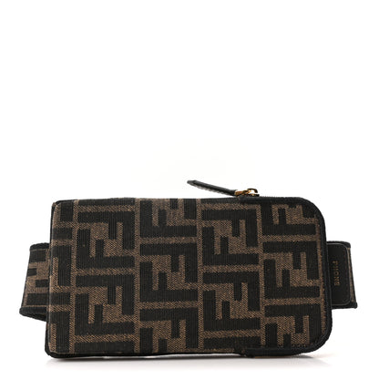 Fendi Fabric Jacquard FF 1974 Cell Pocket Strap You Tobacco Moro Black 1 of 11