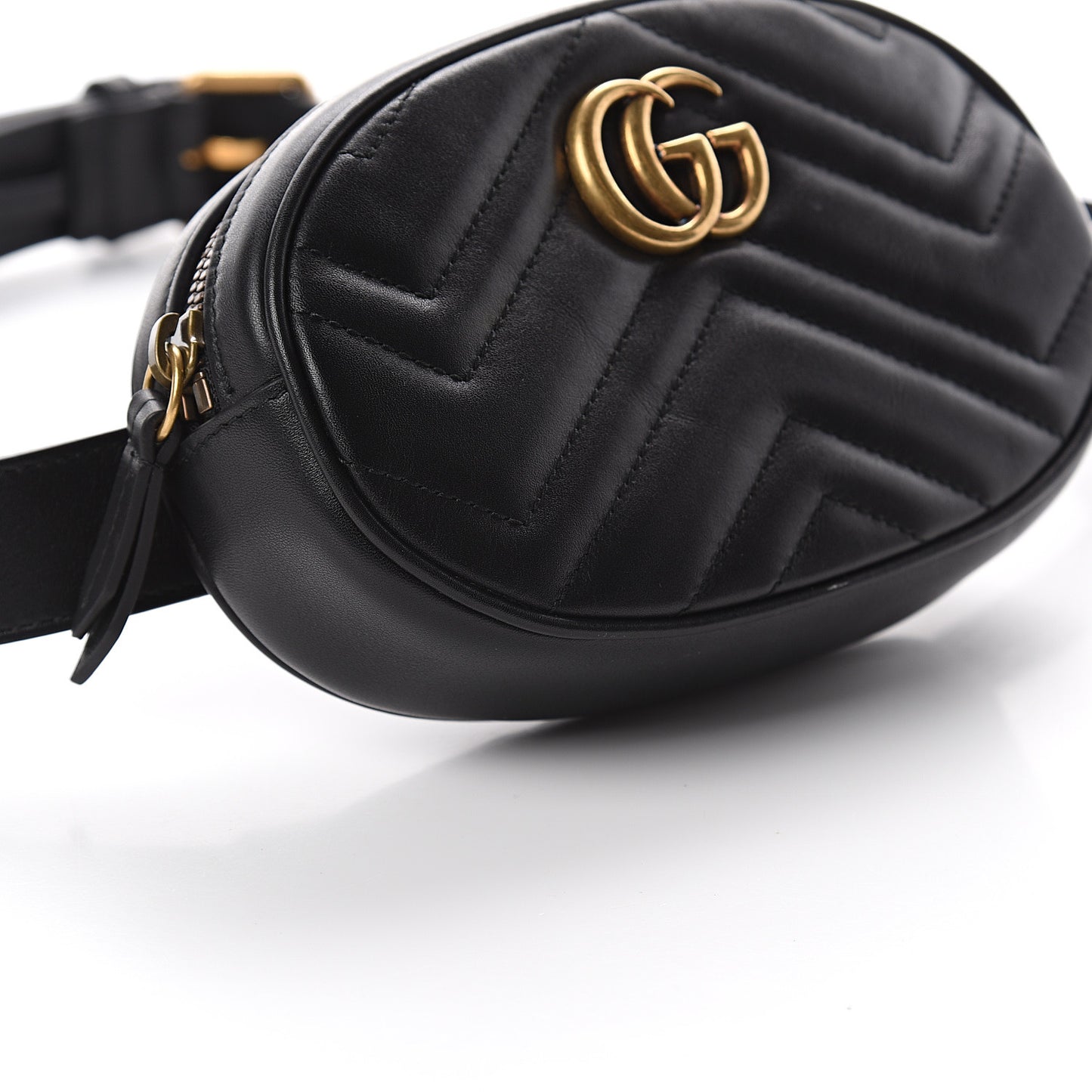 Calfskin Matelasse GG Marmont Belt Bag 85 34 Black
