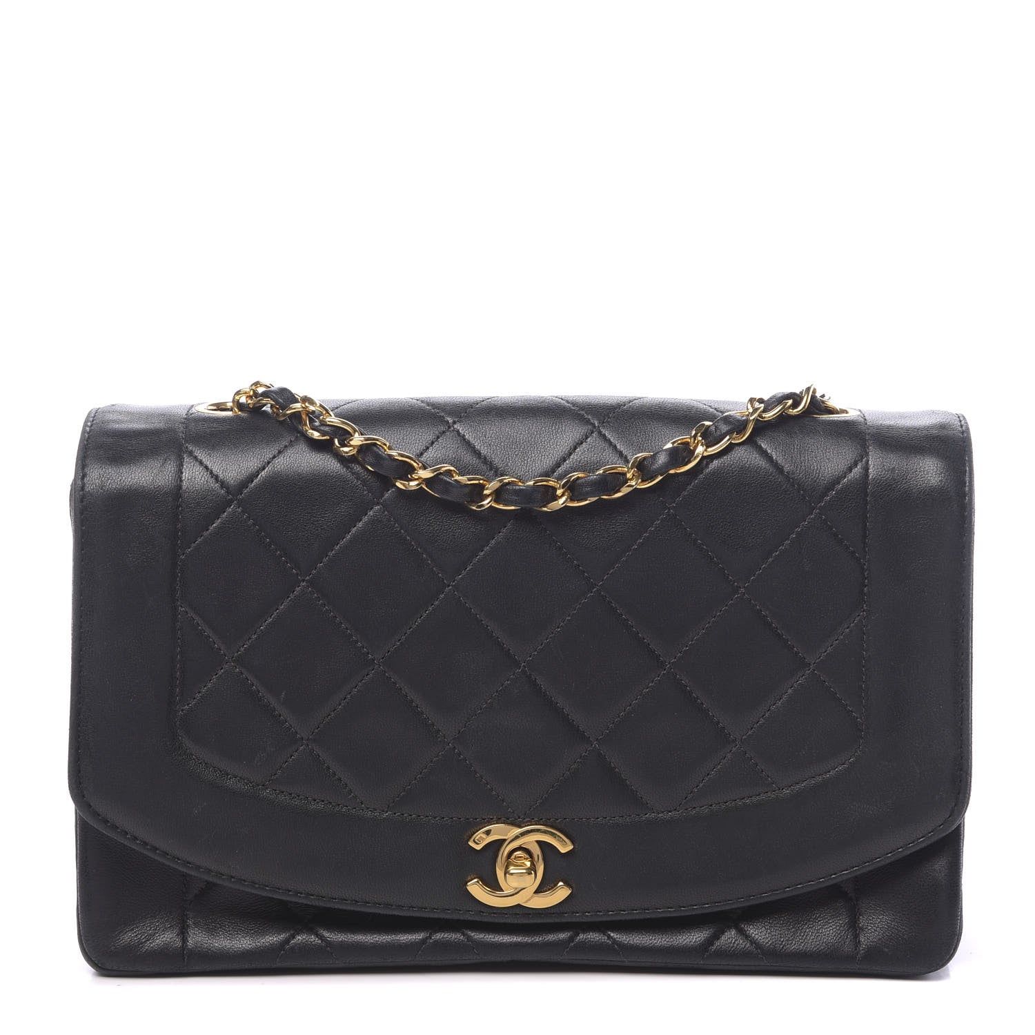 Chanel Lambskin Quilted Medium Single Flap Black 1 of 12