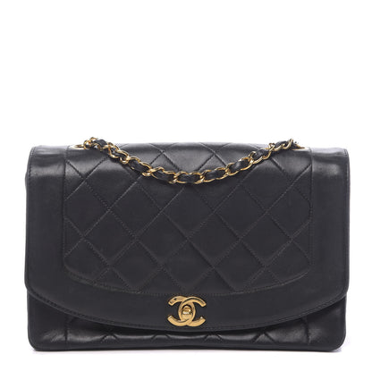 Chanel Lambskin Quilted Medium Single Flap Black 1 of 12