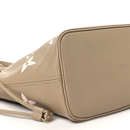 Louis Vuitton Empreinte Monogram Giant Neverfull MM Khaki Cream 9 of 10
